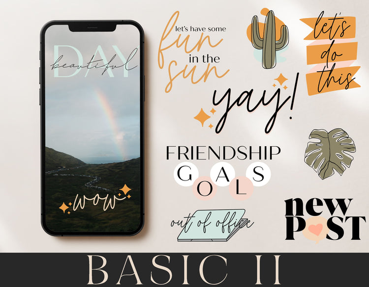 170+ Instagram Story Stickers - ☀️ Basic Set 2