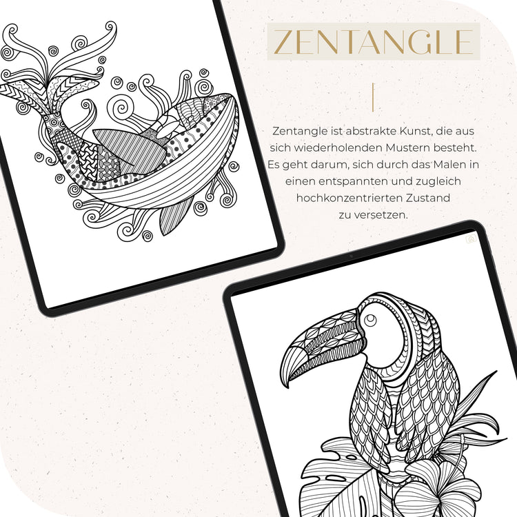 Digital Coloring Book - Zentangle
