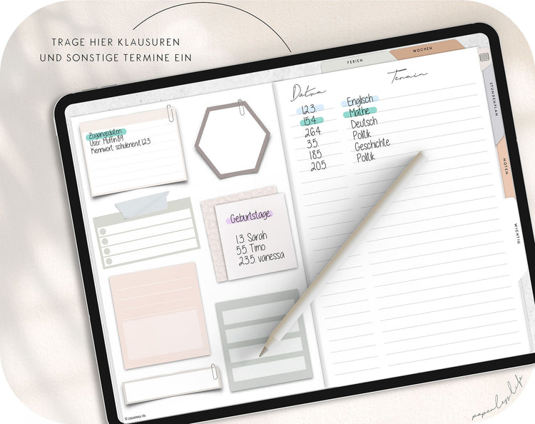 Digital homework book | Undated