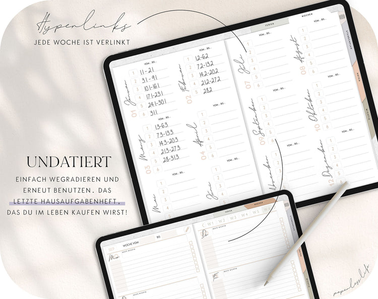 Digital homework book | Undated