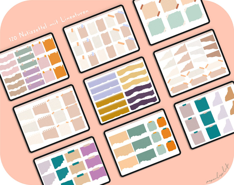 Color-Changing Goodnotes Torn Paper Stickers | Set of 120