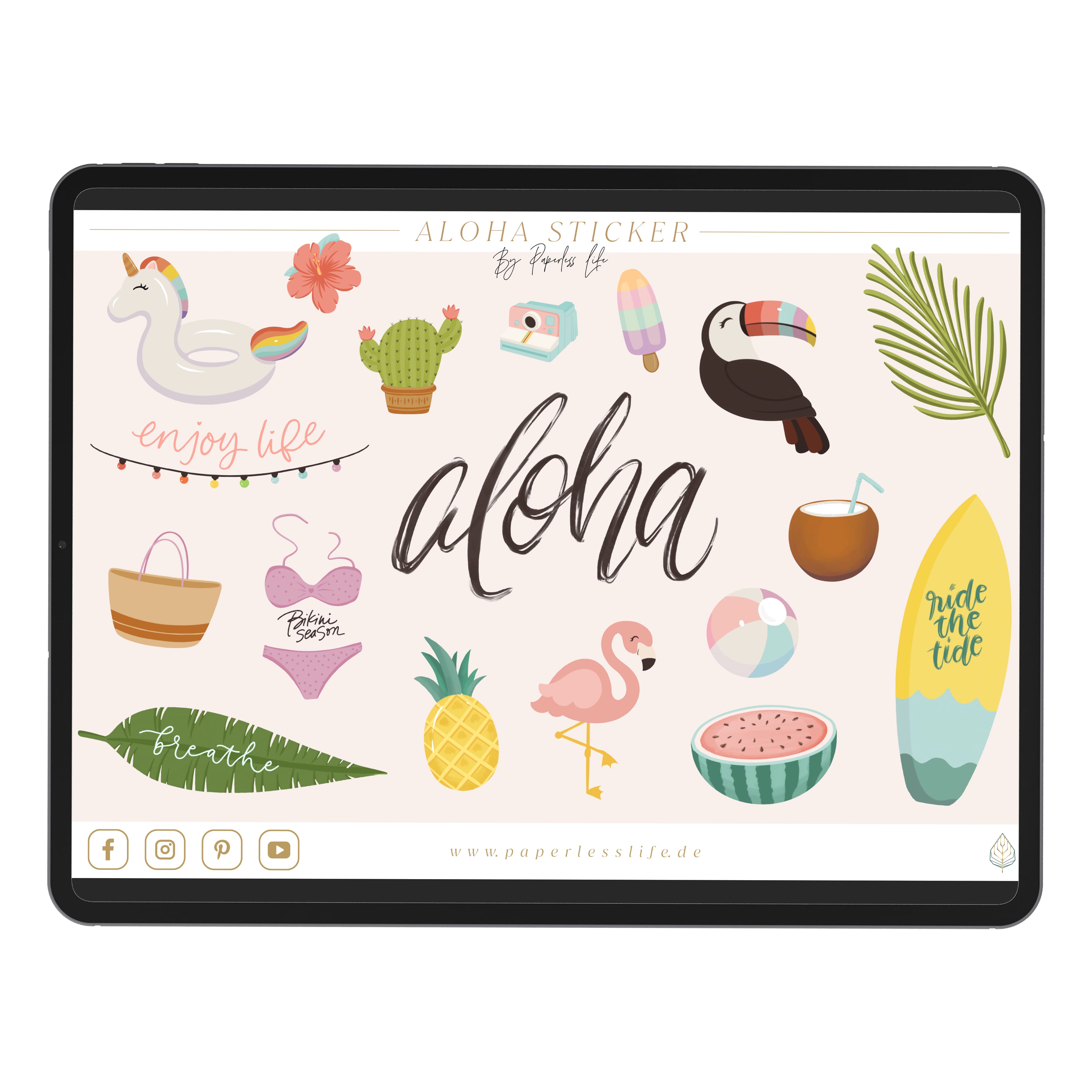 39 Digitale Sticker - Aloha Vibes