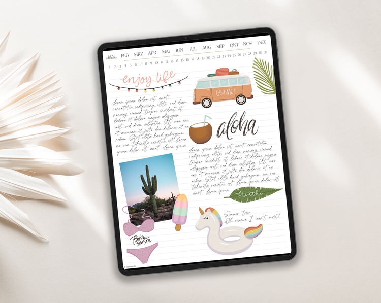 39 Digital Stickers | Aloha vibes