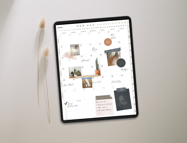 Undatierter Digitaler Planer | Hochkant | für Goodnotes u.v.m.