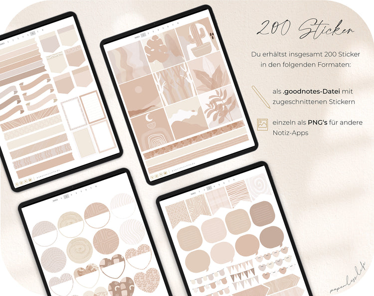 Undatierter Digitaler Planer | Hochkant | für Goodnotes u.v.m.