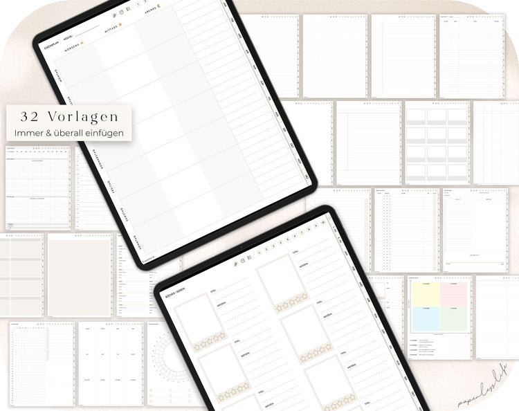 Undatierter Digitaler Planer | Hochkant | für Goodnotes u.v.m.
