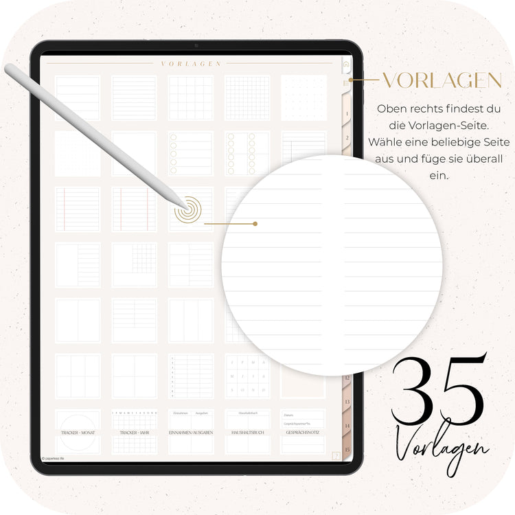 Digitales Notizbuch "Der Gedankensortierer" - 15 Reiter