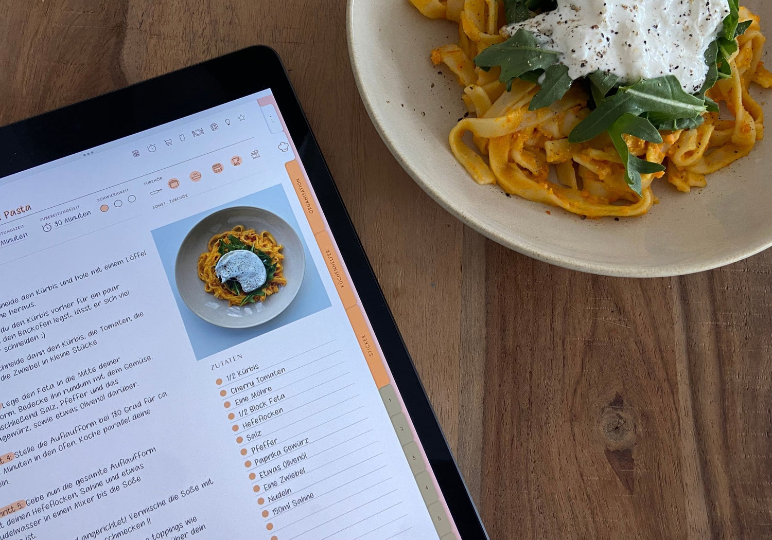 Kürbis Pasta Rezept