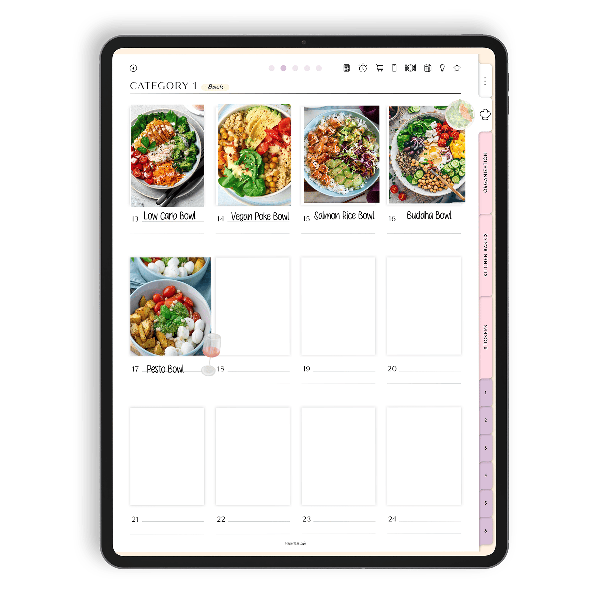 Digital Recipe Book for Goodnotes - 1200 Recipes | Paperless Life
