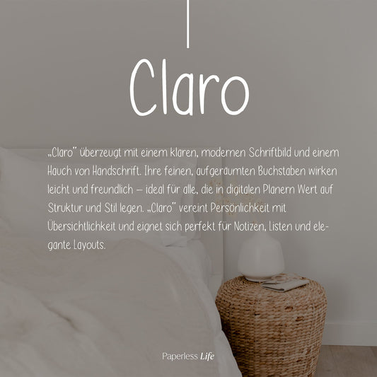 Schriftart „Claro“