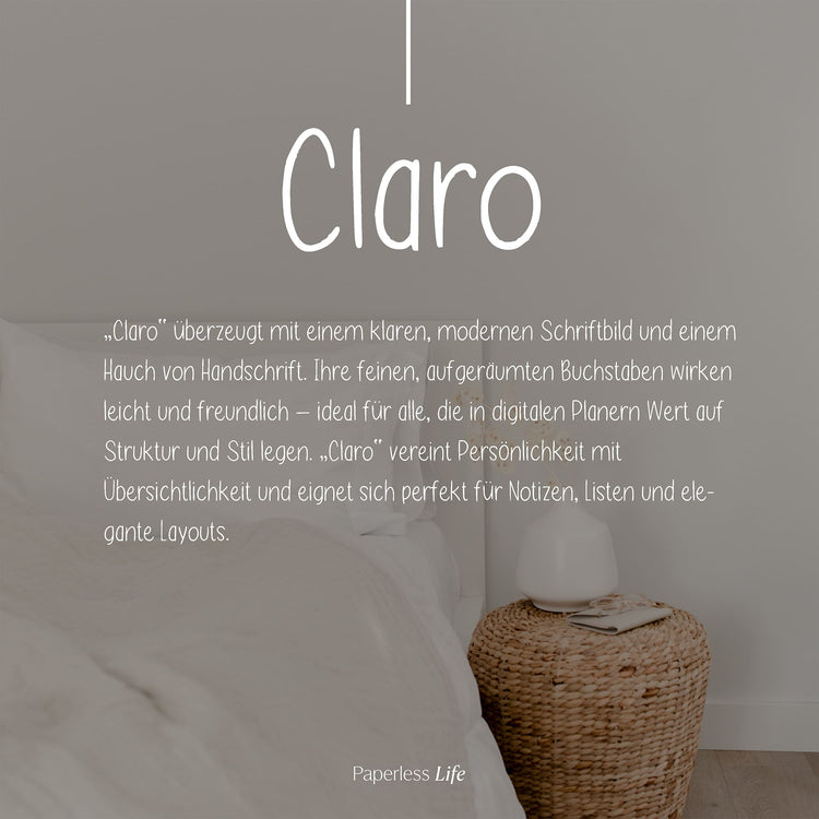 Schriftart „Claro“