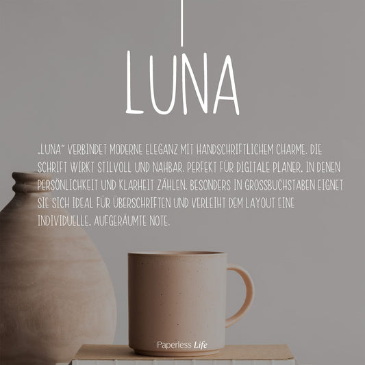Schriftart „Luna“