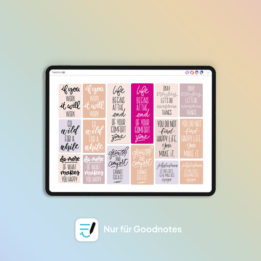 Color Changing Goodnotes Sticker | Motivationssprüche