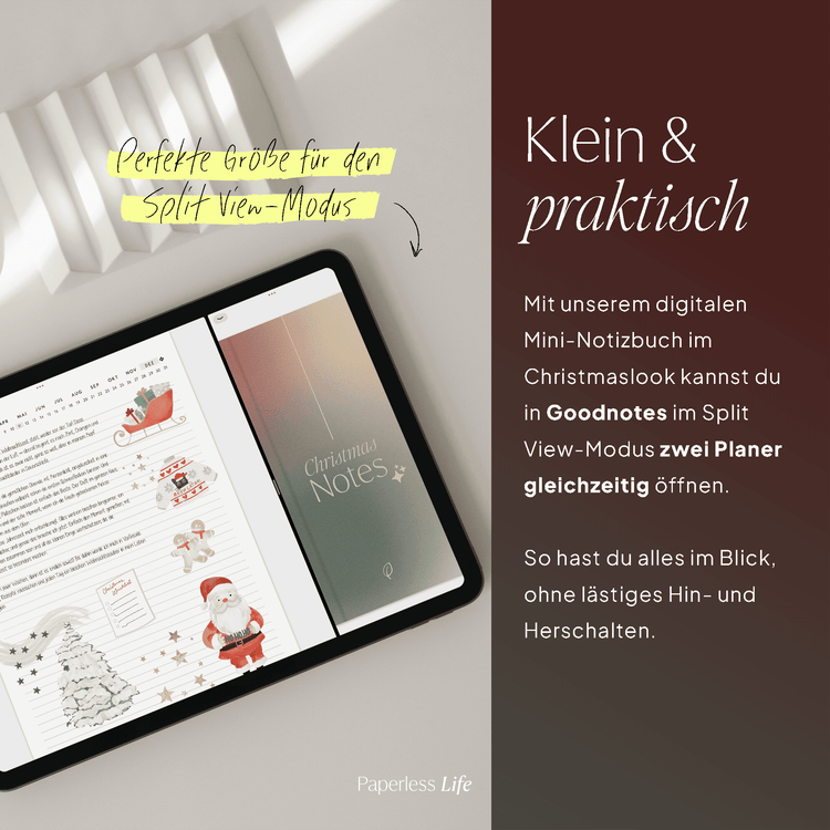 Digitales Christmas Notizbuch für den Split View | Optimiert für Goodnotes