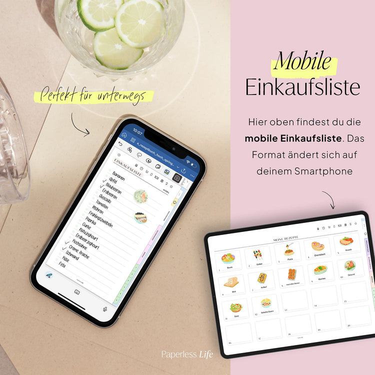 Digitales Rezeptbuch | Pastellfarben Summer Edition