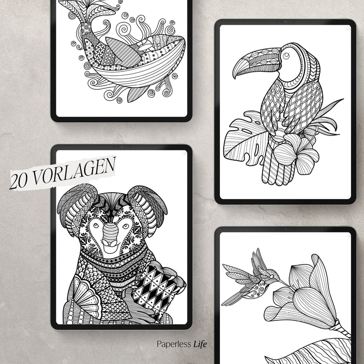 Digitales Malbuch - Zentangle