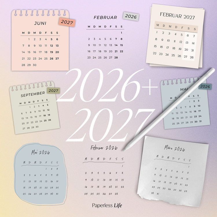 Digitale Sticker | Kalender-Sticker 2026, 2027, 2028