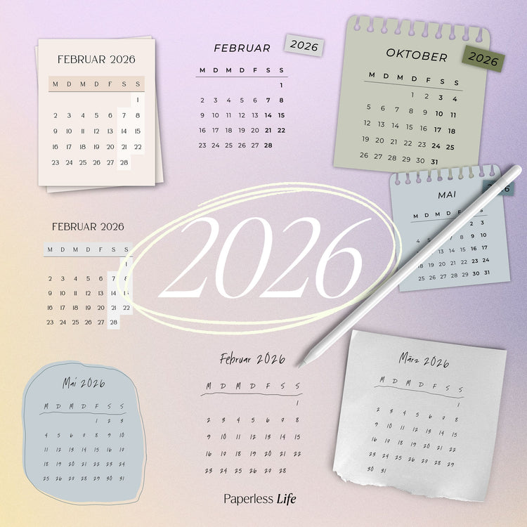 Digitale Sticker | Kalender-Sticker 2026, 2027, 2028