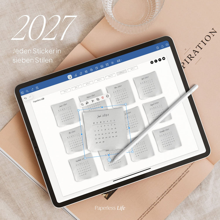 Digitale Sticker | Kalender-Sticker 2026, 2027, 2028