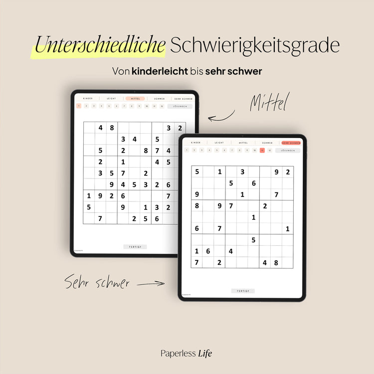 Digitales Rätselbuch - Sudoku