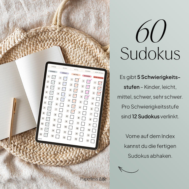 Digitales Rätselbuch - Sudoku