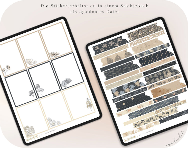 Digitale Sticker | Floral Beige