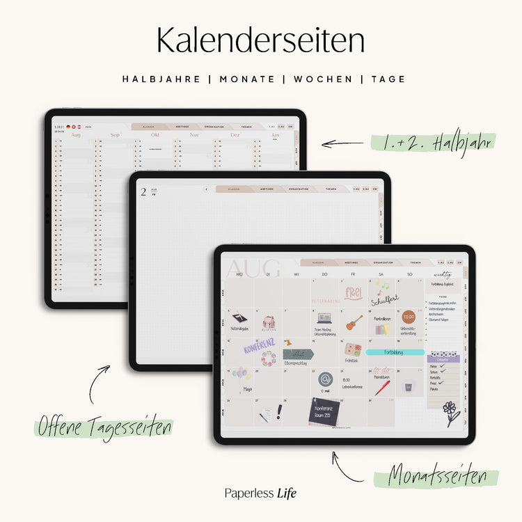 Digitaler Lehrerkalender Grundschule 24/25 "Der Gamechanger" - für GoodNotes & Co.