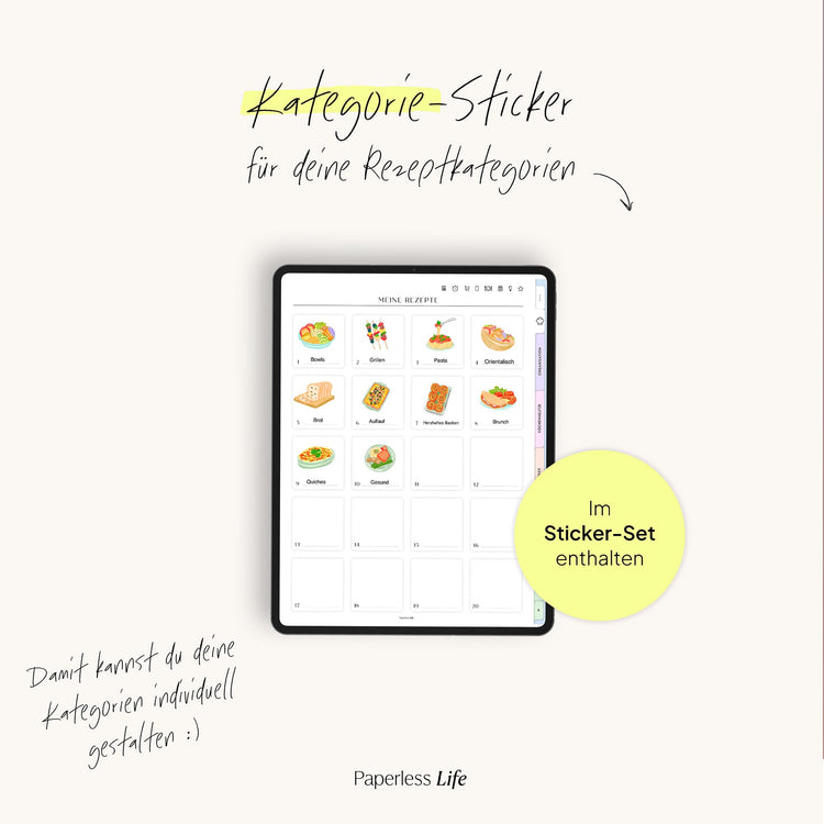 Digitales Rezeptbuch | Pastellfarben Summer Edition