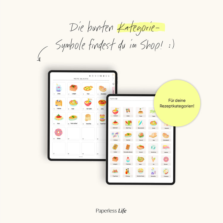 Digitales Rezeptbuch | Pastellfarben Summer Edition