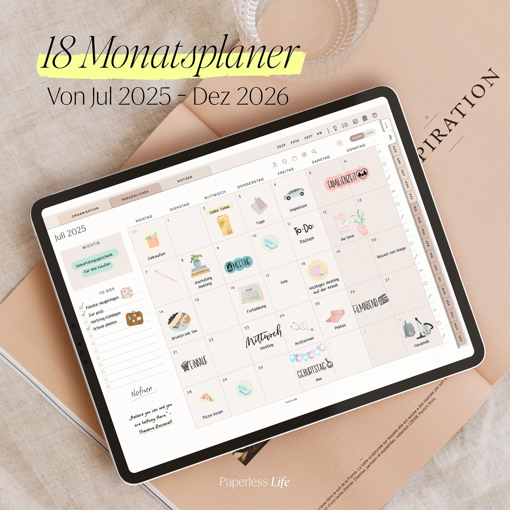 Terminplaner 2025 A5 Von Smart Panda - Wochenplaner A5, Kalender 2025