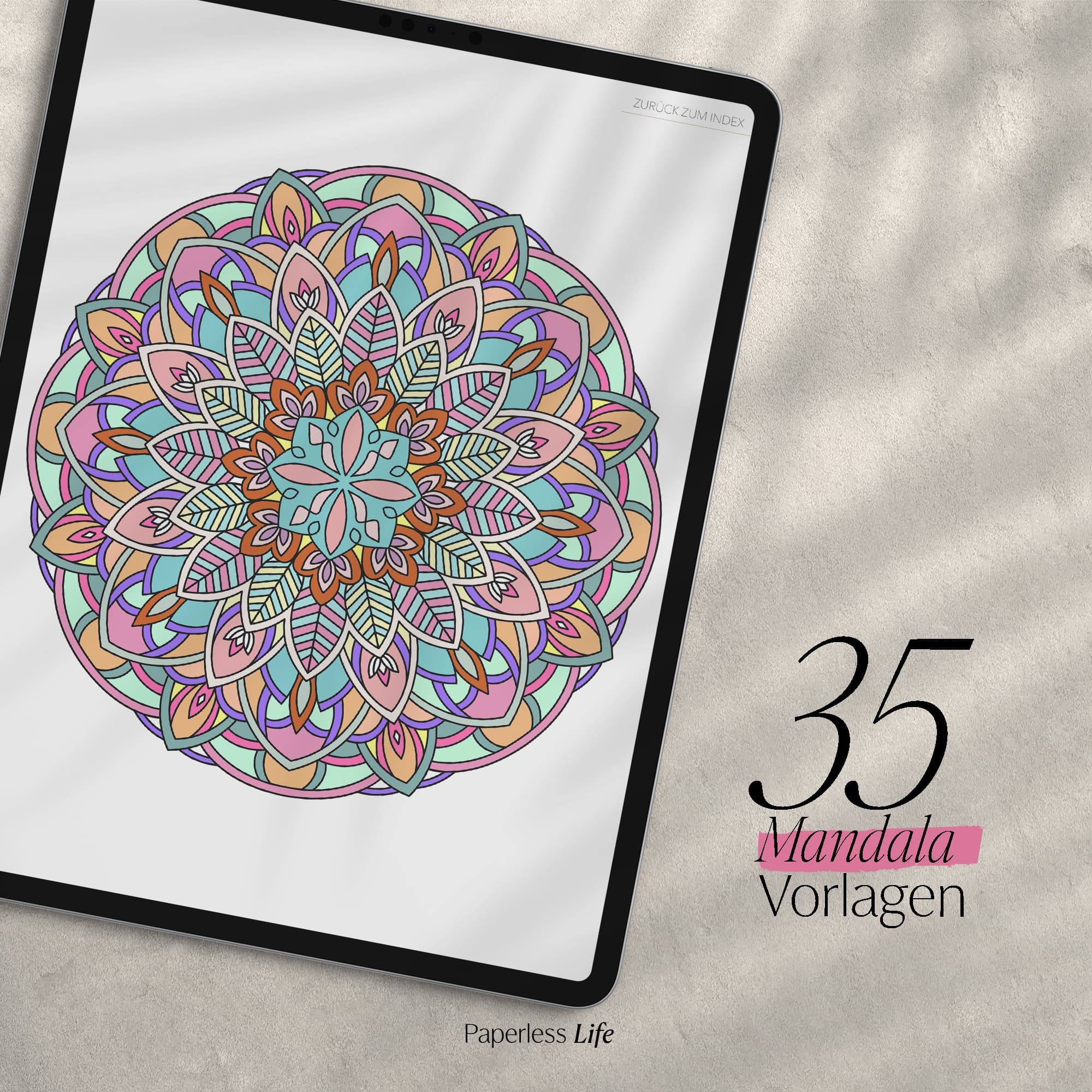 Digital Coloring Book - Mandala