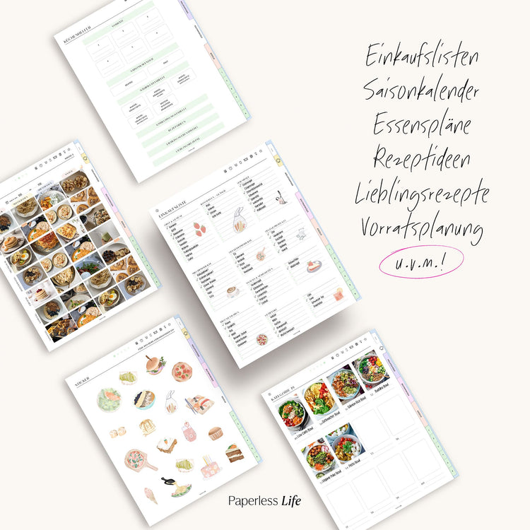 Digitales Rezeptbuch | Pastellfarben Summer Edition