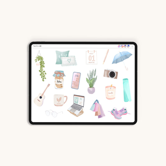 170 Digital Stickers | Everyday Life XXL