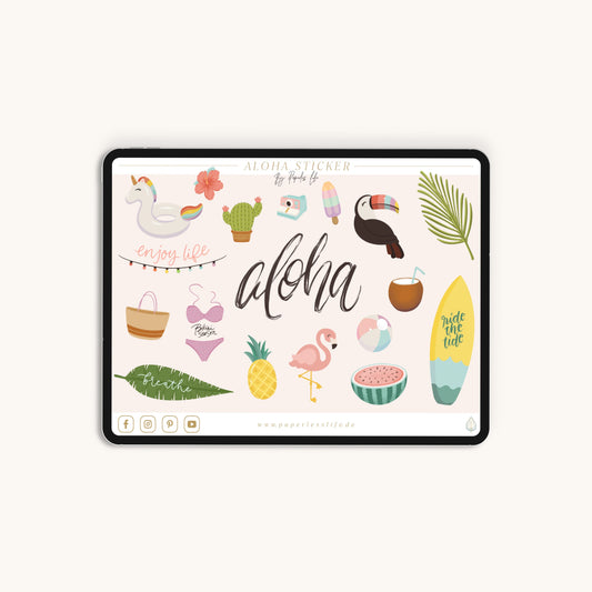 39 Digitale Sticker | Aloha Vibes