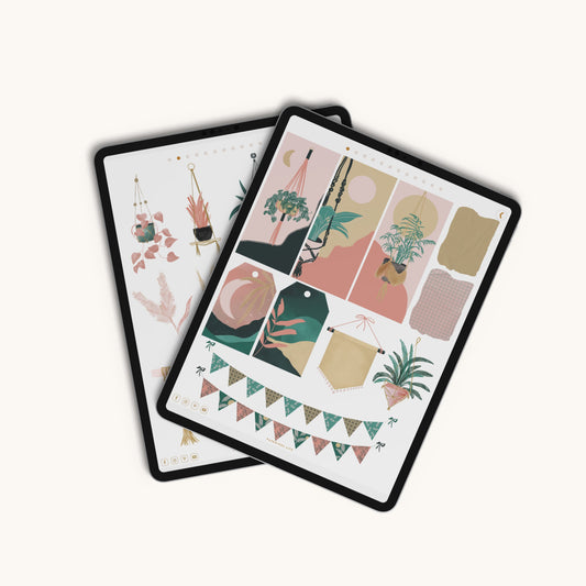 215 Digital Stickers | Boho Botanical