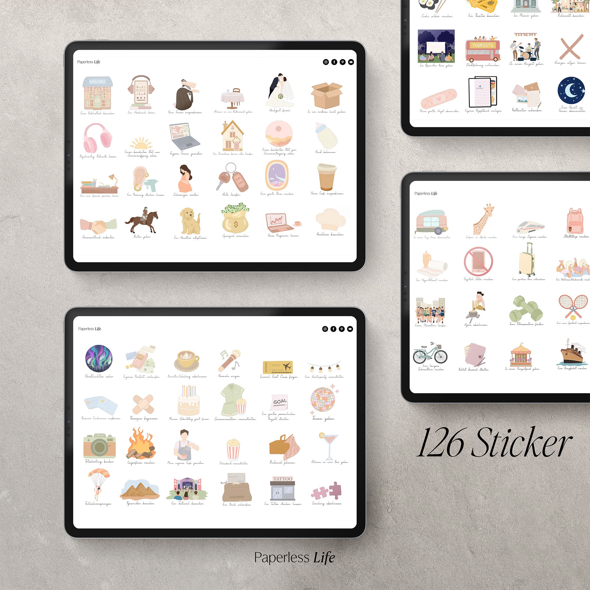 120+ Bucket-List-Sticker | Für Ziele, die Spaß machen