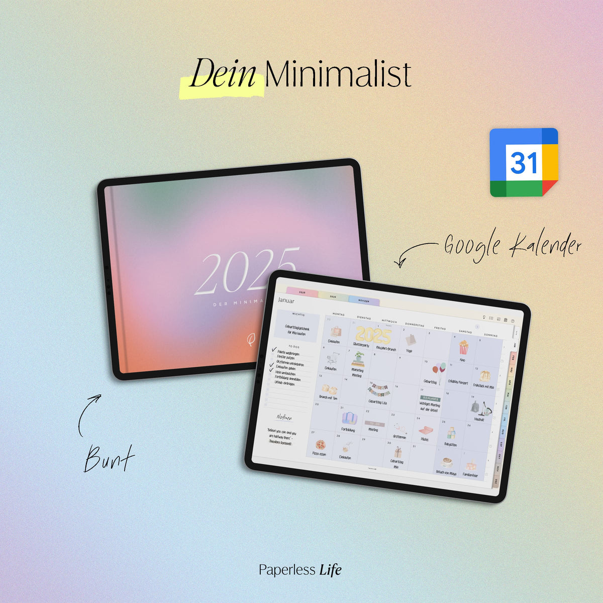 Digitaler Planer 2025 | Der Minimalist