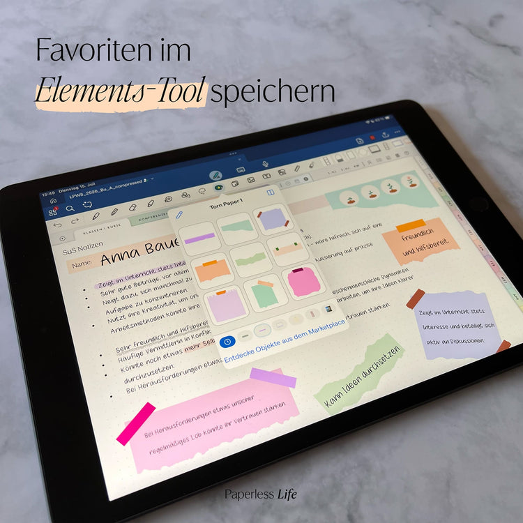 Color Changing Goodnotes Sticker | Notizzettel | Set 1
