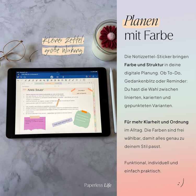Color Changing Goodnotes Sticker | Notizzettel | Set 2