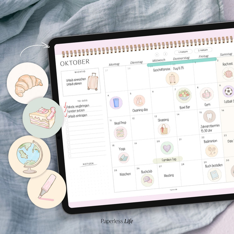 Digitale Sticker Pastel Life Icons