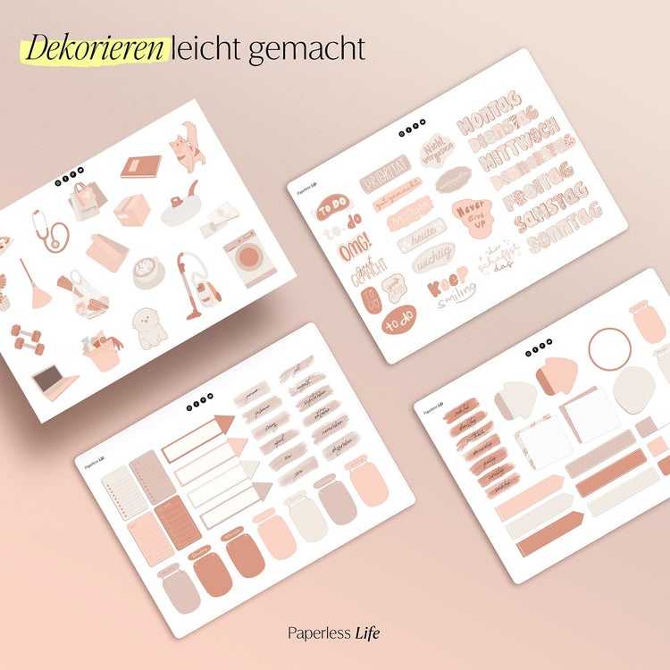 250+ Digitale Sticker | Beige-Lovers