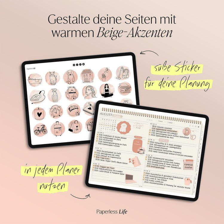 250+ Digitale Sticker | Beige-Lovers