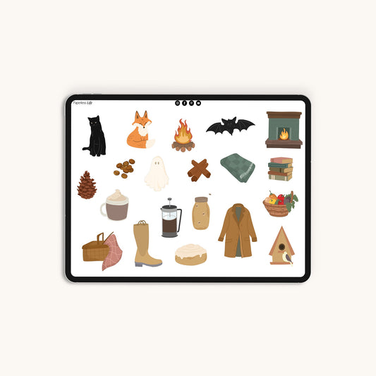 200+ Digitale Sticker | Herbst Vibes