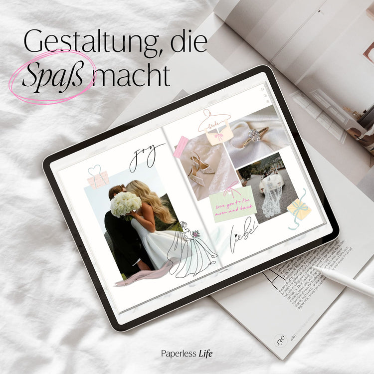 Digitale Sticker XXL für das Fotoalbum Hochzeit | Love Notes & Doodles