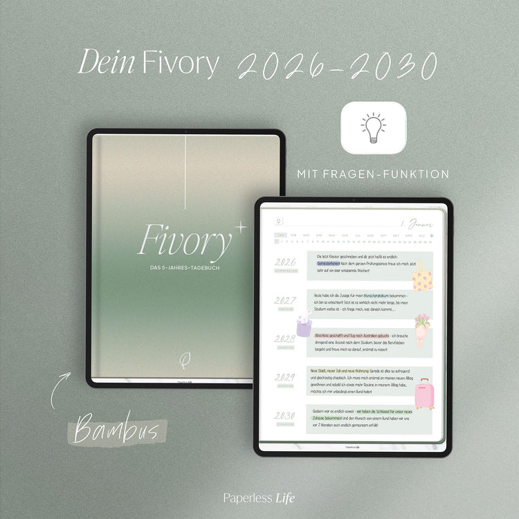 Fivory Bundle – Das 5-Jahres-Tagebuch | 2026-2030