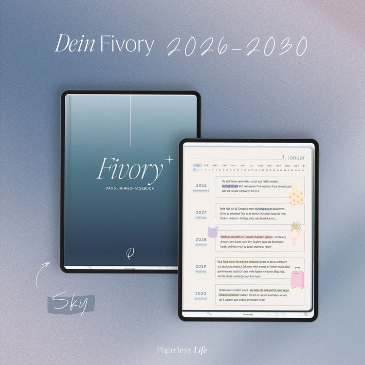 Fivory Bundle – Das 5-Jahres-Tagebuch | 2026-2030