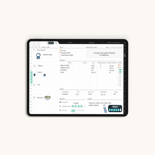 Digitaler Fitnessplaner | Sportplaner | Undatiert