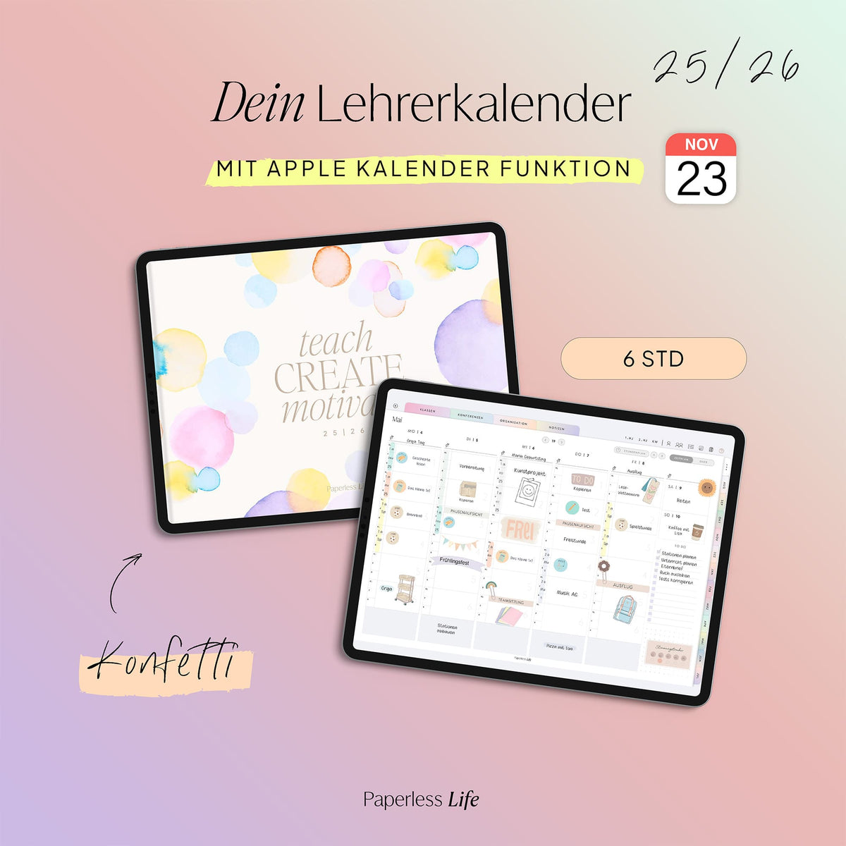 Digitaler Lehrerkalender Grundschule 25/26 "Der Gamechanger"