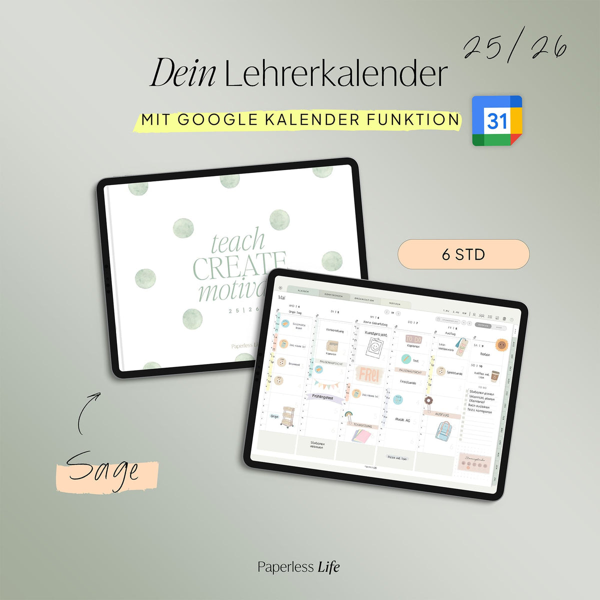 Digitaler Lehrerkalender Grundschule 25/26 "Der Gamechanger"
