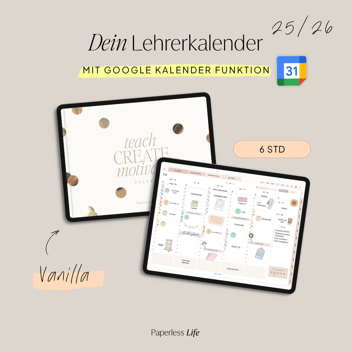 Digitaler Lehrerkalender Grundschule 25/26 "Der Gamechanger"